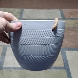 Costa Gray Planter with Rope Handle
